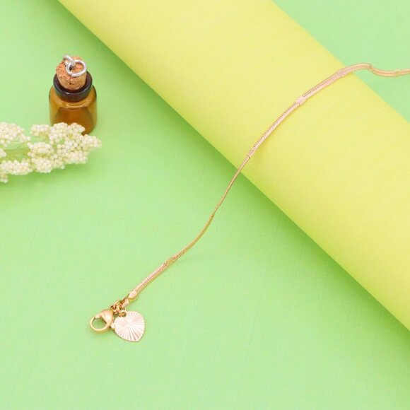 "Elegant Rose Gold Anklet with Sleek Detailing,XPAL1042 - Picture 8 of 12